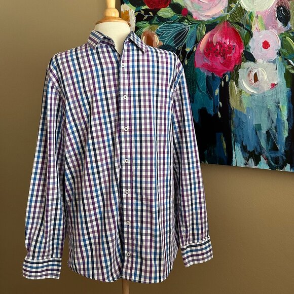 Nick Graham Everywhere Stretch Modern Fit Shirt Size L 16–16.5 - Picture 1 of 6